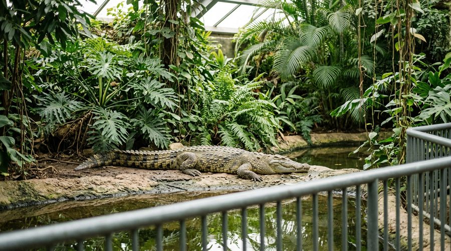 The UK's only crocodile zoo is a short drive from Burford at Brize Norton