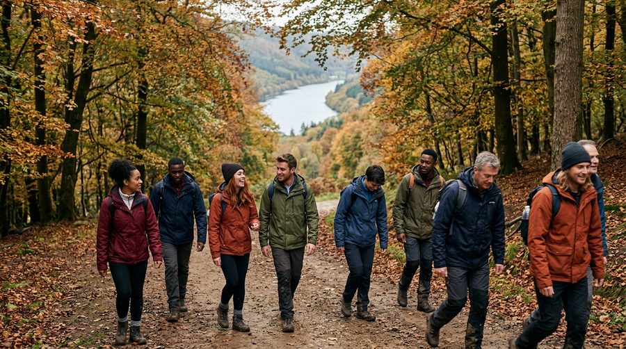 The walk down through Woodchester Park follows a wooded valley past a chain of lakes